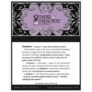 Neu Papier Fallschirm klammern Gummistempel SOMMER DEFINITION kostenloser Versand USA - Bild 1 von 2