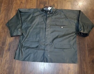 Carhartt C64GRN Heavy Duty PVC Rain Coat Jacket Green Men's 3XL NO HOOD - Picture 1 of 9