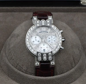 Ladies Harry Winston Premiere Lady Chronograph 18k White Gold Watch 200UCQ32W - Picture 1 of 9