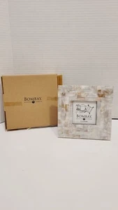 Bombay Company Mother of Pearl Square Shell Ivory Mosaic Picture Frame 3x3 NOB - Picture 1 of 7