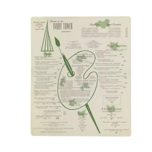 Ivory Tower -Vintage Restaurant Menu "Reproduction Print" Los Angeles - Picture 1 of 1
