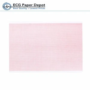 ECG EKG Paper Z-Fold Red Grid Thermal Recording Sheets 18416-0027 10 Packs - Picture 1 of 4