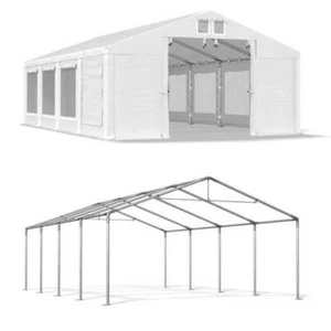 4x8 Partyzelt Moskitonetz Pavillon Gartenzelt Festzelt 8x4 weiß DasCompany PVC S - Bild 1 von 3
