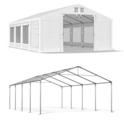 4x8 Partyzelt Moskitonetz Pavillon Gartenzelt Festzelt 8x4 weiß DasCompany PVC S - Bild 1 von 3