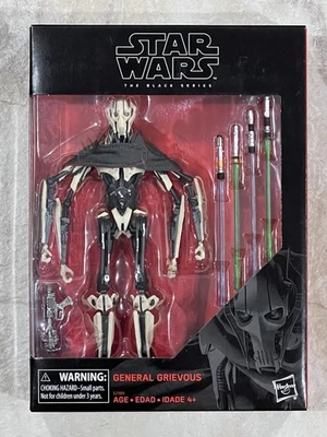 Figura Hasbro Star Wars The Black Series Deluxe D1: General Grievous Sin usar, en caja Foto 1 de 2