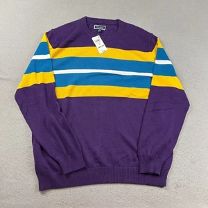 Charter Club Sweater Mens XL Purple Crew Neck Long Sleeves Pullover NWT - Picture 1 of 11