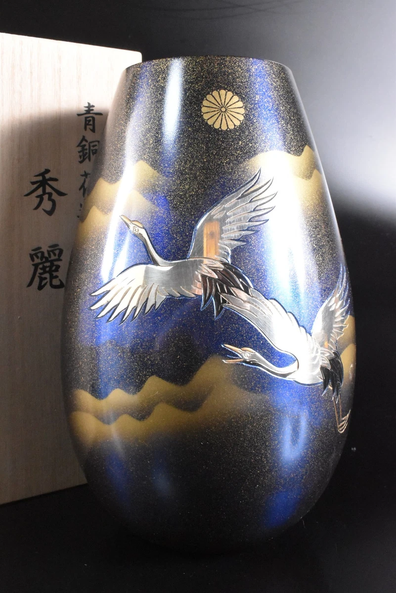 铜日本古董花瓶| eBay