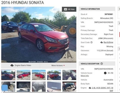 (LOCAL PICKUP ONLY) Passenger Right Front Door Glass US Built Fits 15-19 SONATA  Foto 1 de 4