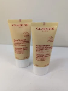 2er Pack CLARINS PARIS - Feuchtigkeitsspendender sanfter schäumender Reiniger - 30 ml / 1 Unze - NEU - Bild 1 von 4