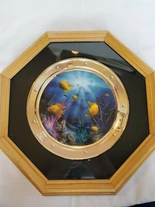 Royal Doulton NEPTUNE'S PORTHOLE With Wood Frame The Franklin Mint Bone China - Picture 1 of 12