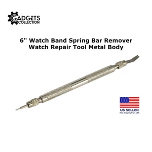 Banda de reloj de pulsera de 6" pin empujador barra de resorte correa removedor de eslabones herramienta de reparación palanca - Imagen 1 de 6