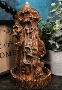Morphing Screaming Underworld Skulls In Willow Tree Backflow Incense Cone Burner - Picture 1 of 9