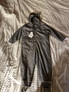 Zara Kids Snowsuit Waterproof Rain Warm Gray 1 Piece Size 4-5 Year Old NWT - Picture 1 of 5