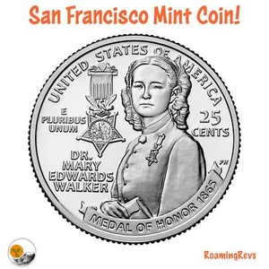 2024 S Dr Mary Edwards Walker American - ESCASA MONEDA SF - UNC para rollo como nuevo! - Imagen 1 de 3