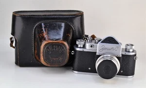 FIRST 1956 ISSUE! SOVIET USSR "ZENIT-C" SLR camera + INDUSTAR-22 lens, f3.5/50mm - Picture 1 of 12
