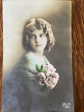 Grete Reinwald photo postcard RPPC VICTORIAN Stunning