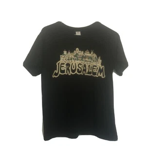 Jerusalem New Carrow Brand Black Shirt City Graphic Women Size Medium - Picture 1 of 12