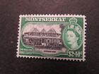 1955 Montserrat $2.40 Black & bluish green SG148 Mounted Mint