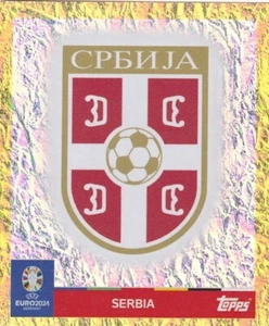 Topps UEFA Euro 2024 Sticker Swiss SRB 1 Serbia Logo Gold Parallel - Bild 1 von 2
