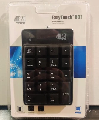 Adesso AKB-601UB - USB Spill Resistant 18-Key Numeric Keypad - akb601ub NEW - Image 1 of 4