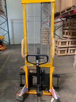 APOLLOLIFT Used Manual Pallet Stacker 1100lb Straddle Legs Lift Stacker 63" Lift - Image 1 of 4
