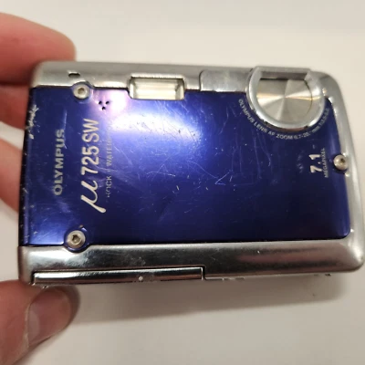 Olympus Mju 725 SW 7.1MP Underwater Digital Camera 3X Optical Zoom Working - Bild 1 von 4