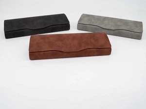 Brillenetui Hardcase Hartschalen Etui Brillentasche Brillenbox Wildleder - Bild 1 von 7