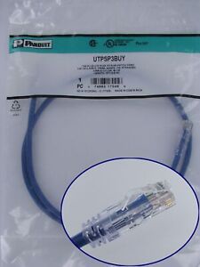 Panduit UTPSP3BUY Cat6 Network Modular Patch Cable/Cord, 3 Ft Blue NEW ~STSI