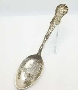 Sterling Silver Souvenir Spoon Rhode Island State Capitol Lime Rock Hope - Picture 1 of 10