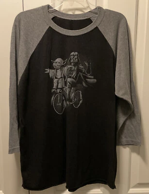 Camiseta Star Wars Darth Vader & Yoda “ET Scene” LS Unisex XL Ligera Usada en Excelente Condición Foto 1 de 4