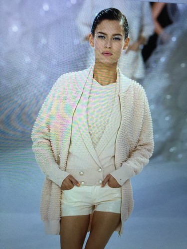 GIACCA CHANEL 12P VINTAGE NUOVA TWEED ROSA ORO PERLA CC BOTTONI PERLE FR44