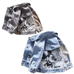 Denim jacket for boys with Mickey Mouse Bluy and Gray All Seasons good gift - Picture 1 of 10