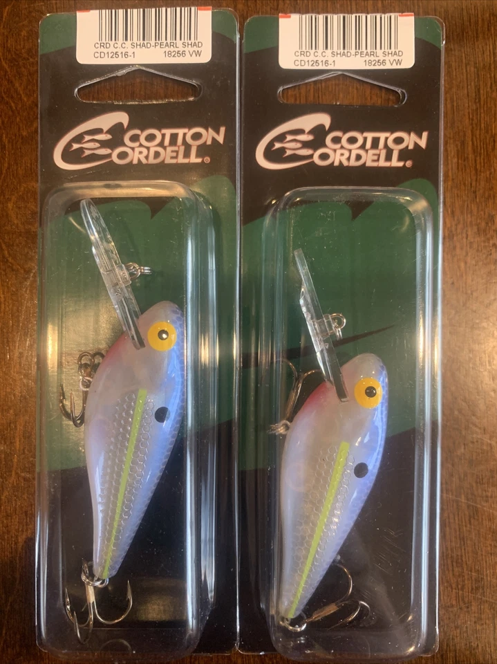 2 Packs Cotton Cordell CC Shad Pearl Shad - Image 1 of 1