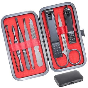 8 PCS Premium Manicure Pedicure Set Nail Clippers Grooming Kit with Travel Case - Picture 1 of 12