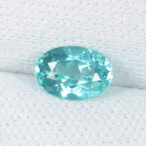 0,71 Cts Migliore Lustrozza "Abbraccio Paraiba" Apatite Blu Naturale Taglio Ovale....!!!!! - Foto 1 di 2