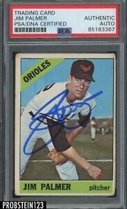 Jim Palmer HOF Signed 1966 Topps #126 RC Rookie AUTO Orioles PSA/DNA