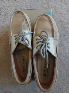 Sperry Top Sider Shoe Men 7.5 Tan Leather Billfish Ultralite Loafer Excellent - Picture 1 of 9