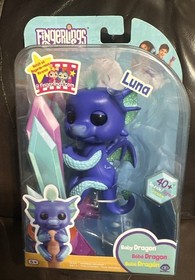 New Fingerlings Baby Dragon Luna Interactive Toy Wow Wee 40+ Sounds Rare