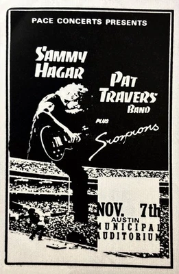 Ted Nugent  + Sammy Hagar + Pat Travers + Scorpions backstage pass. - Image 1 of 2