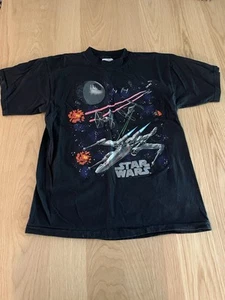 Y2K Vintage 90s Star Wars Front Back Graphic Shirt Rare XL Youth - Picture 1 of 6