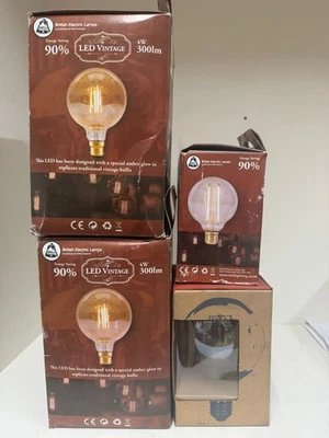 Vintage Filament LED Bulb Dimmable B22 E27 Decorative Industrial Lights - Image 1 of 4