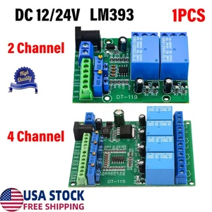 DC12/24V 2/4-Channel Voltage Comparator Stable LM393 Comparator Module - Picture 1 of 31