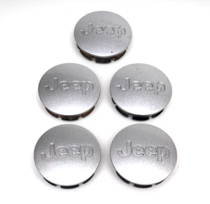 OEM Genuine Jeep Wrangler Compass Liberty Wheel Center Caps Set of 5 5HT59TRMAC* - Picture 1 of 2