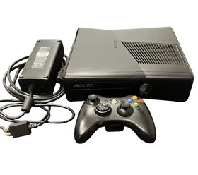 Microsoft Xbox 360 Slim S 4GB Console Bundle Model 1439 w/OEM Controller Tested