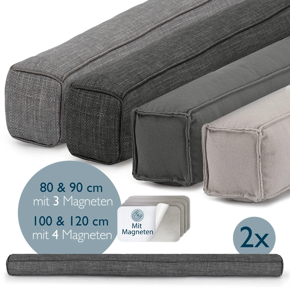 BEAUTISSU Zugluftstopper 2x Türen magnetisch Zugluft Durchzug Luftzug Isolierung Dichtung