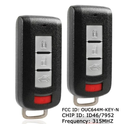 2 PIEZAS MANDO A DISTANCIA DE PROXIMIDAD LLAVE INTELIGENTE PARA 08-16 MITSUBISHI LANCER OUC644M-KEY-N Foto 1 de 4