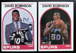 1989-90 Hoops David Robinson Rookie RC #138 & #310 Spurs - Bild 1 von 2