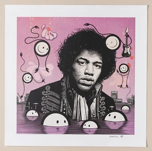 THE LONDON POLICE - Jimi Hendrix - signed print on canvas - Picture 1 of 10