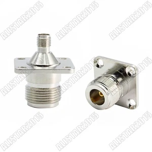 5x N Female Jack to SMA Female Straight Flange Panel Mount Connector Adapter - Picture 1 of 8