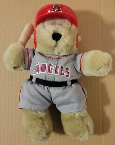 2004 MLB TEDDY BEAR Los Angeles Angels Plush 10" in Helmet  Anaheim Trout Ohtani Cover